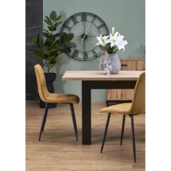 BAGIO Spisebordmedudtræk, Artisan Eg / Sort