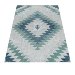 Bahama Udendørs Tæppeløber Geometrisk - Blå