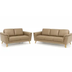 Ballerup 3+2 pers lædersofa