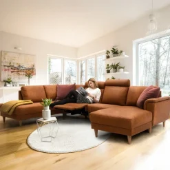 Ballerup Hjørnesofa med chaiselong stof - Højrevendt