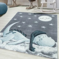 Bambi Børnetæppe Dinosaur - Blå