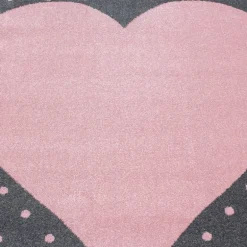 Bambi Rund Børnetæppe Hjerte - Pink