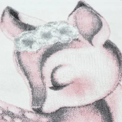 Bambi Rund Børnetæppe Rådyr - Pink