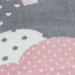 Bambi Rund Børnetæppe Sky - Pink