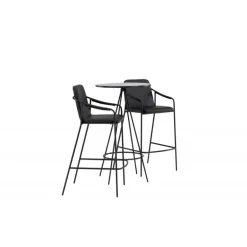 Bar sæt Bistro med stole Tvist - Sort