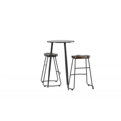 Bar sæt Plaza med stole Ozark - Sort