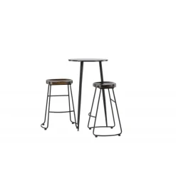 Bar sæt Plaza med stole Ozark - Sort