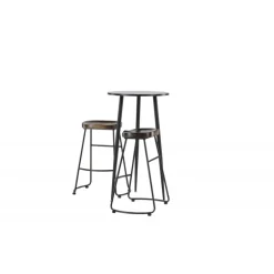 Bar sæt Plaza med stole Ozark - Sort