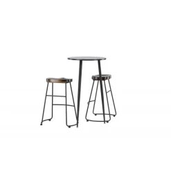 Bar sæt Plaza med stole Ozark - Sort