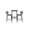 Bar sæt Rax med Spisebordsstolene Bell - Sort og Grå
