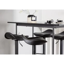 Bar sæt Rax med Spisebordsstole Adesto - Sort