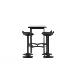 Bar sæt Rax med Spisebordsstole Adesto - Sort