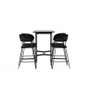Bar sæt Rax med Spisebordsstole Lui - Sort