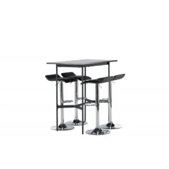 Bar sæt Rax med Spisebordsstole Jonna - Sort