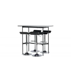 Bar sæt Rax med Spisebordsstole Jonna - Sort