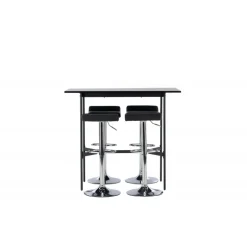 Bar sæt Rax med Spisebordsstole Jonna - Sort