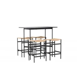 Bar sæt Rax med Spisebordsstole Polly