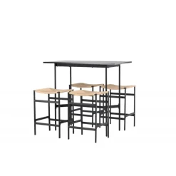 Bar sæt Rax med Spisebordsstole Polly