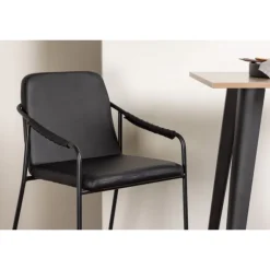 Bar sæt Tempe med Spisebordsstole Tvist - Sort og Valnød