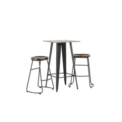 Bar sæt Tempe med Spisebordsstole Ozark - Sort og Valnød