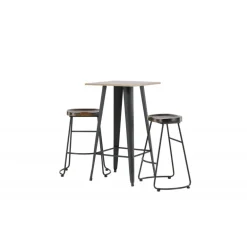 Bar sæt Tempe med Spisebordsstole Ozark - Sort og Valnød