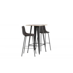 Bar sæt Tempe med Spisebordsstole Alexi - Brun og Valnød