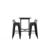 Barsæt Rax med Spisebordsstole Tempe - Sort