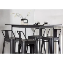 Barsæt Rax med Spisebordsstole Tempe - Sort