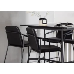 Barsæt Rax med Spisebordsstole Tvist - Sort