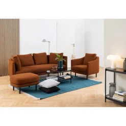 Bayonne sofabord grå glas