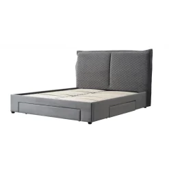 BECKY 160x200 seng med skuffer til opbevaring - LyseGrå