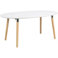 Belina Spisebord 170-270 cm inkl. 2 Tillægsplader – Hvid/Eg