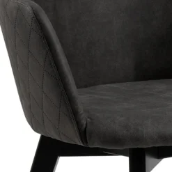 Bella spisebordsstol med armlæn grå stof