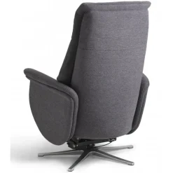 Bellahøj lænestol med indbygget skammel og løftefunktion - Antracit Stof