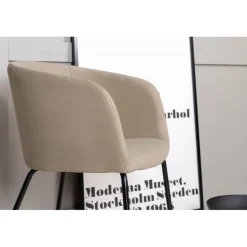 Berit Spisebordsstol - Beige og Sort