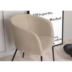 Berit Spisebordsstol - Beige og Sort