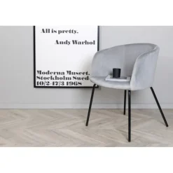 Berit Spisebordsstol - Sort og Grå