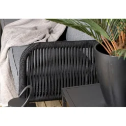 Berlin Have Hjørnesofa loungesæt med sofabord - Sort