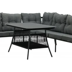 Berlin Have Hjørnesofa loungesæt med sofabord - Sort