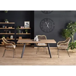 BERLIN Spisebord med indbygget butterfly 160cm kan udvides til 220cm - Honning Valnød