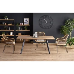 BERLIN Spisebord med indbygget butterfly 140cm kan udvides til 180cm - Honning Valnød