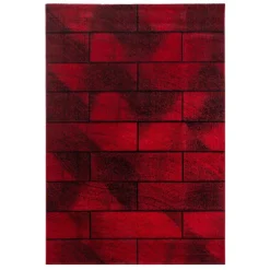 Beta Kortluvet tæppe Geometrisk - Rød