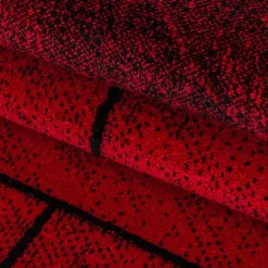 Beta Kortluvet tæppe Geometrisk - Rød