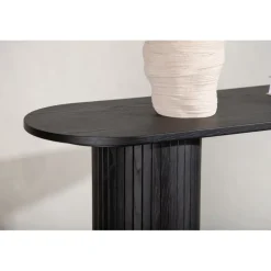 Bianca konsolbord oval - sort 130 x 40