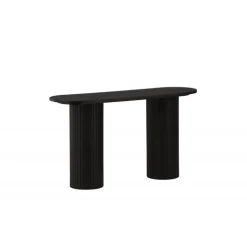 Bianca konsolbord oval - sort 130 x 40