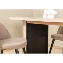 Bianca Oval Spisestuesæt - Sort