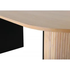 Bianca Ovalt spisebord - Sort og Natur