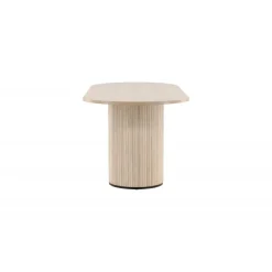 Bianca Ovalt spisebord - Sort og Natur