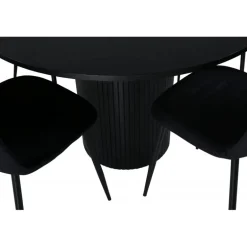 Bianca Rund Spisebordssæt - Sort