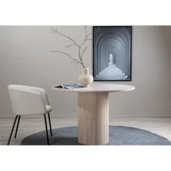 Bianca Rundt spisebord - Sort og Hvid